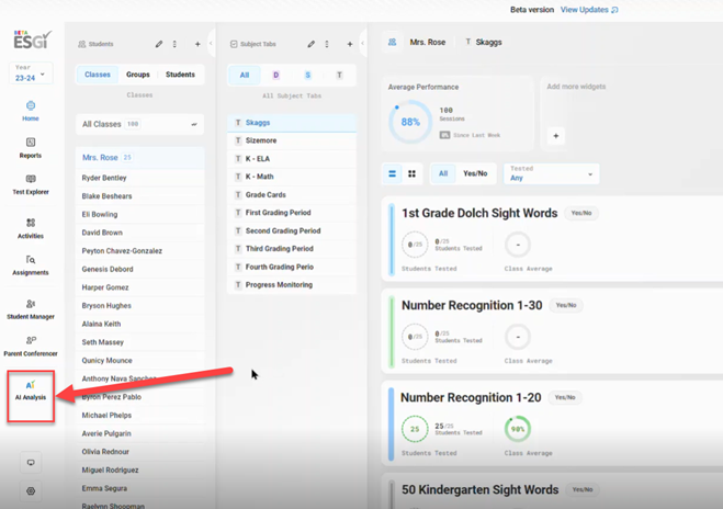 locating AI Analysis Tool from homepage locating AI Analysis Tool from homepage